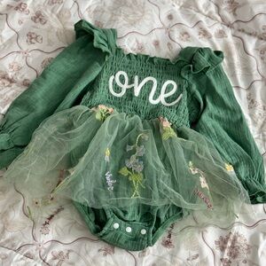 Green Kids One Piece Outfit